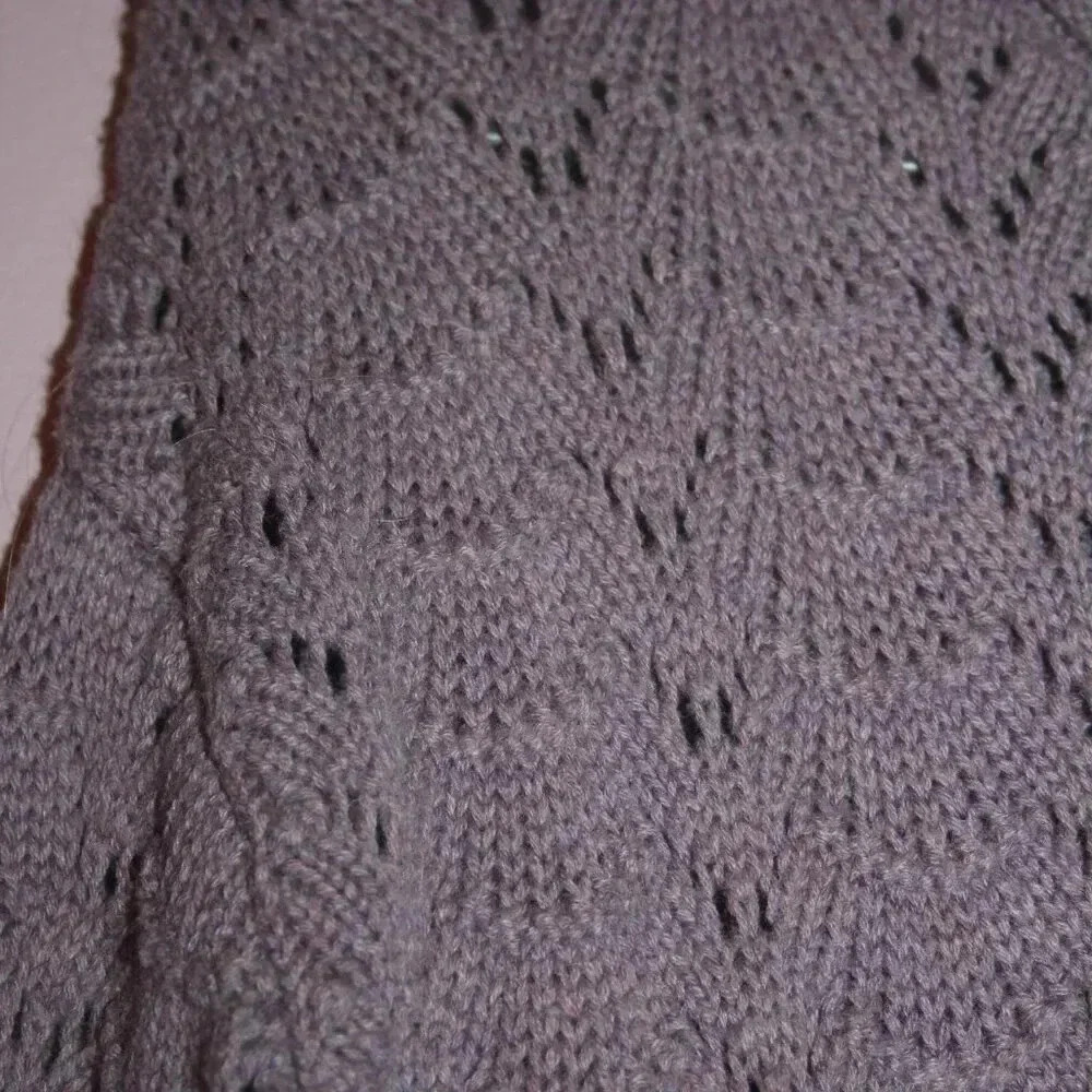 Sonoma Purple Roll Neck Sweater Size Large Crew Style 100% Cotton 3/4 Length - Picture 2 of 15